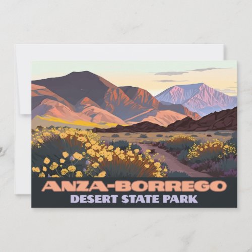 Anza Borrego Desert State Park California Flowers Invitation