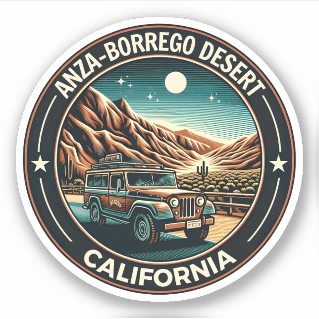 Anza-Borrego Desert State Park California gifts Sticker (Front)