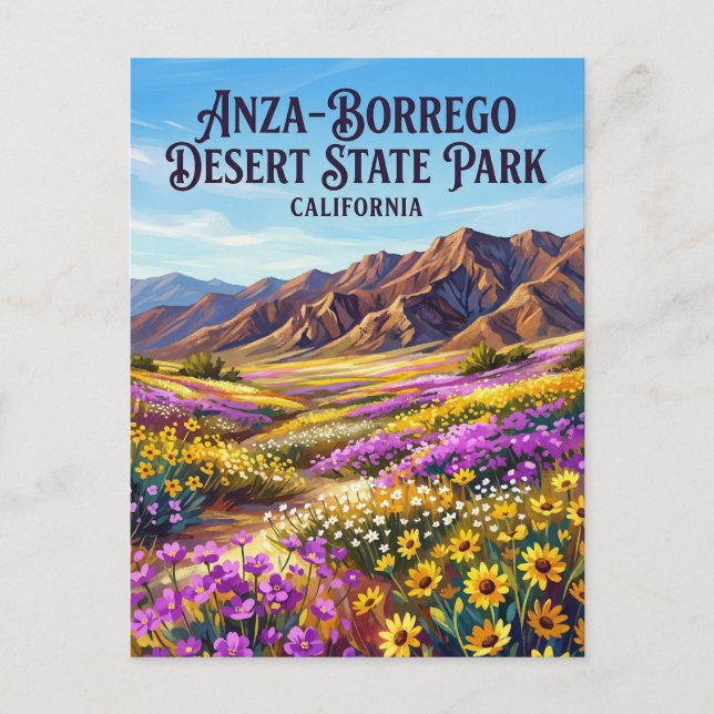 Anza-Borrego Desert State Park California Postcard (Front)
