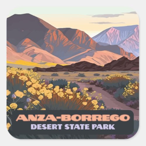 Anza Borrego Desert State Park California  Square Sticker