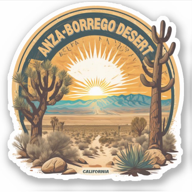 Anza-Borrego Desert State Park California Sticker (Front)