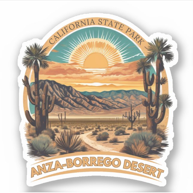 Anza-Borrego Desert State Park California Sticker (Front)