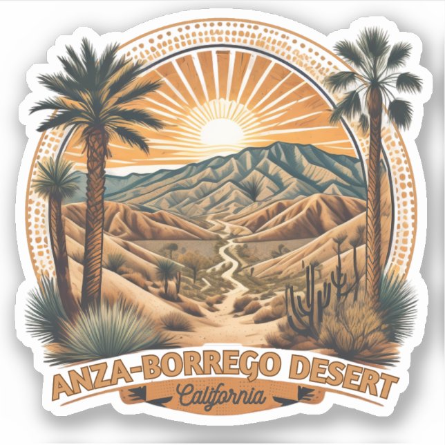 Anza-Borrego Desert State Park California Sticker (Front)