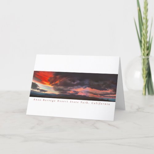 Anza_Borrego Fonts Point sunset moonrise Thank You Card