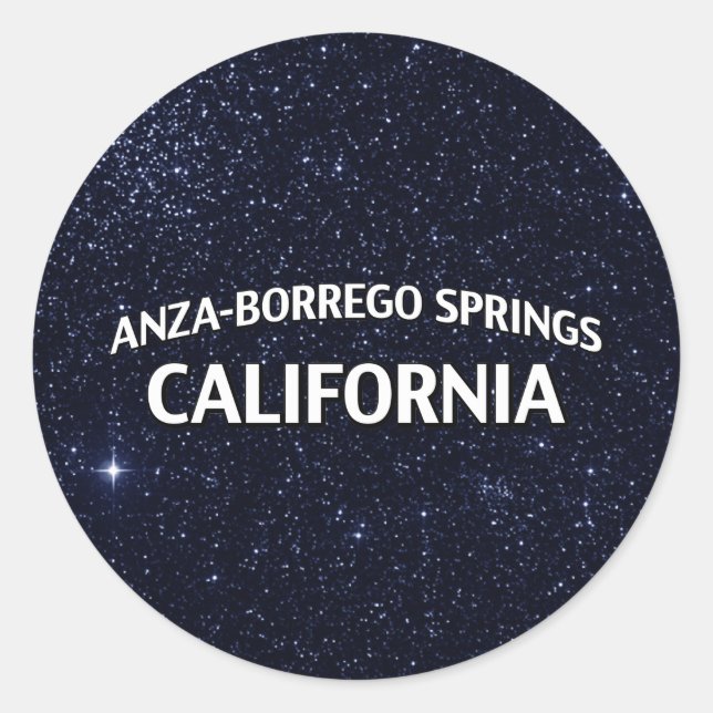 Anza-Borrego Springs California Classic Round Sticker (Front)