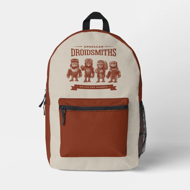 Anzellan Droidsmiths - We Fix The Broken Printed Backpack (Front)