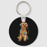 Ao Christmas Tree Light Pajama Dog Lover Xmas Funn Keychain
