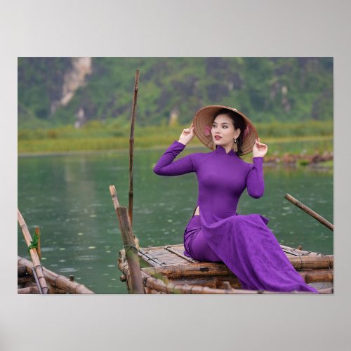 Ao Dai Traditional Vietnam Poster