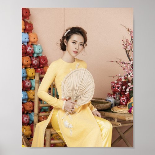 Ao Dai Traditional Vietnam Poster