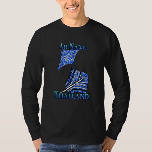 Ao Nang Thailand Vacation Tribal Stingray T_Shirt