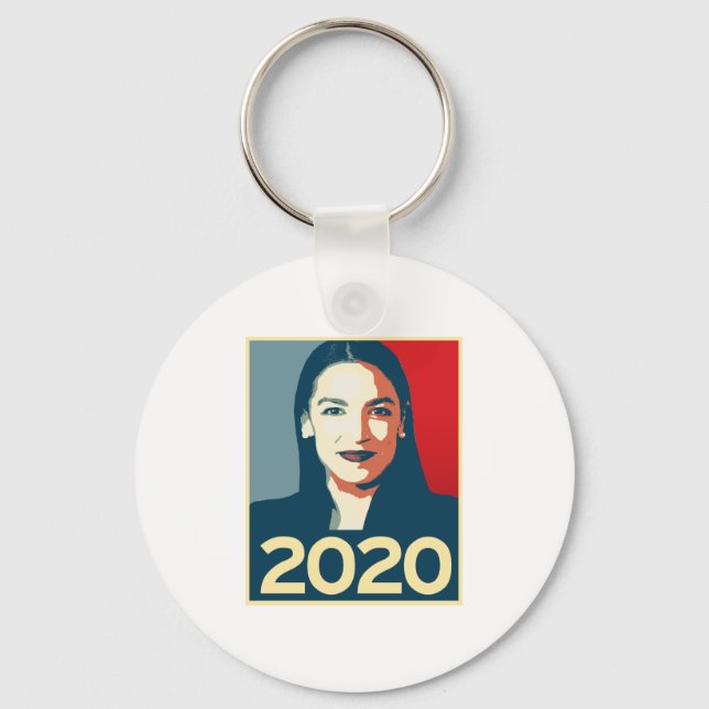AOC 2020 Propaganda Keychain (Front)