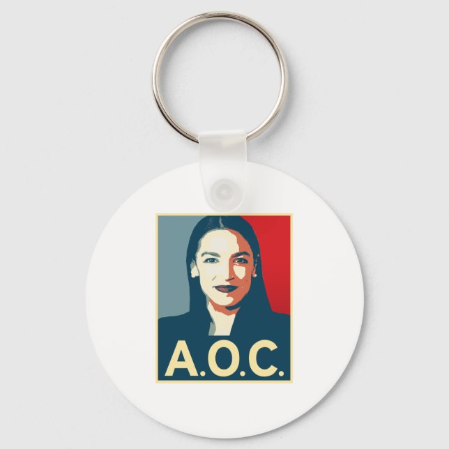 AOC 2024 Propaganda Keychain (Front)