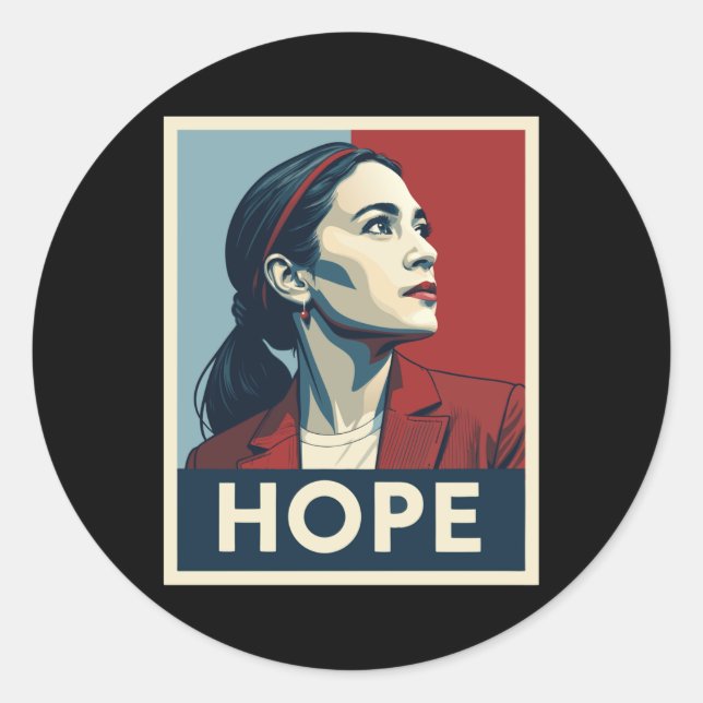 Aoc Alexandria Ocasio Cortez 2028 For President -  Classic Round Sticker (Front)