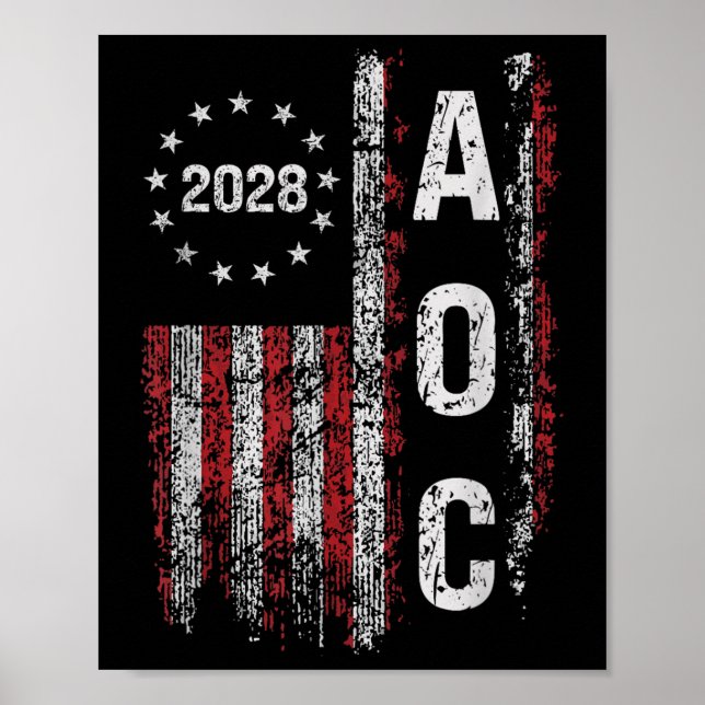Aoc Alexandria Ocasio Cortez 2028 For President El Poster (Front)