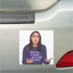 AOC - Alexandria Ocasio Cortez Feminist Bumper Car Magnet