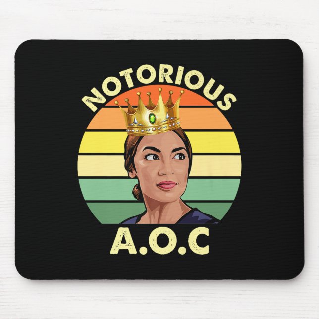Aoc Alexandria Ocasio-cortez First Female Presiden Mouse Pad (Front)