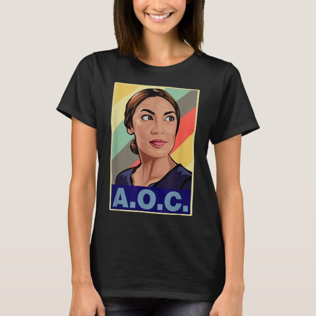 Aoc Alexandria Ocasio-cortez First Female Presiden T-Shirt (Front)