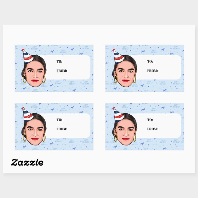 AOC BIRTHDAY RECTANGULAR STICKER (Sheet)