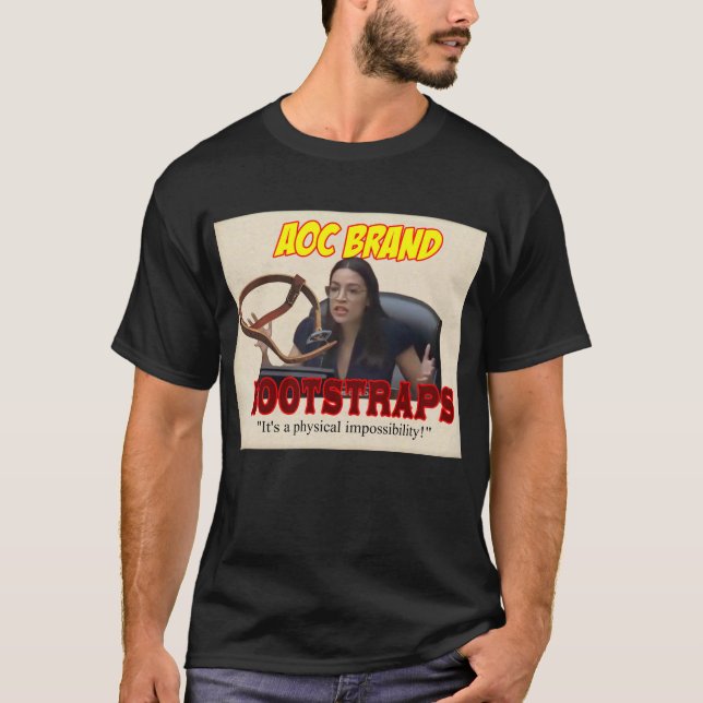 AOC BRAND BOOTSTRAPS AD T-Shirt (Front)