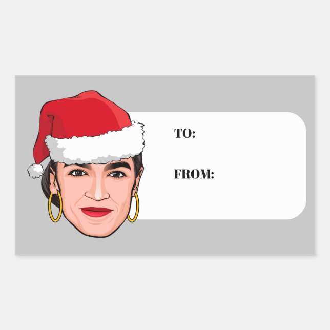AOC Christmas Rectangular Sticker (Front)