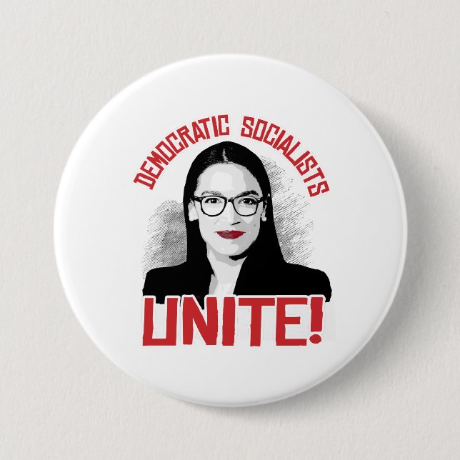 AOC - Democratic Socialists Unite Button (Front)