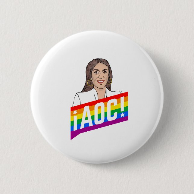 AOC LGBT PRIDE BUTTON (Front)