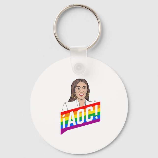 AOC LGBT PRIDE KEYCHAIN (Front)