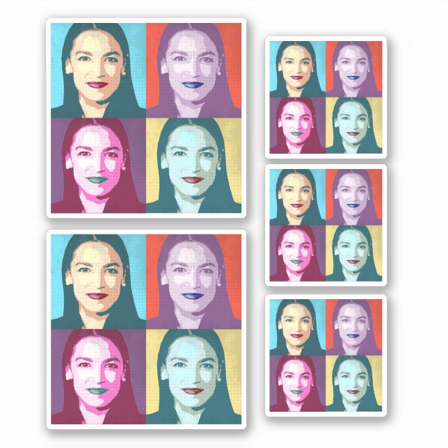 AOC Pop Art Sticker (Front)