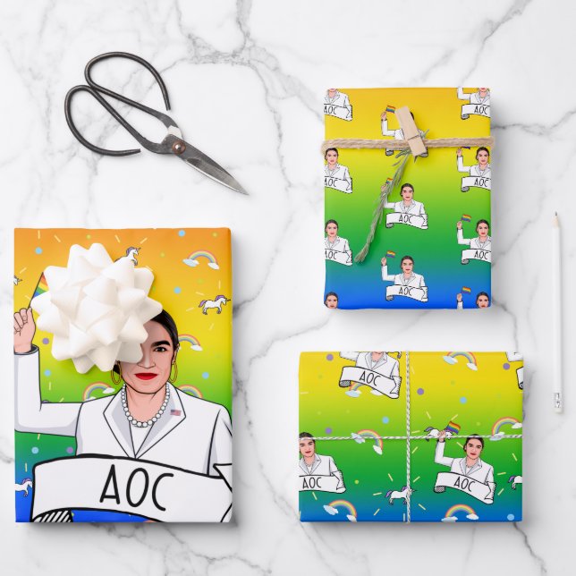 AOC Pride Wrapping Paper Sheets (Front)