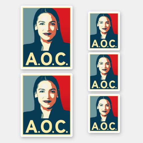 AOC Propaganda Sticker