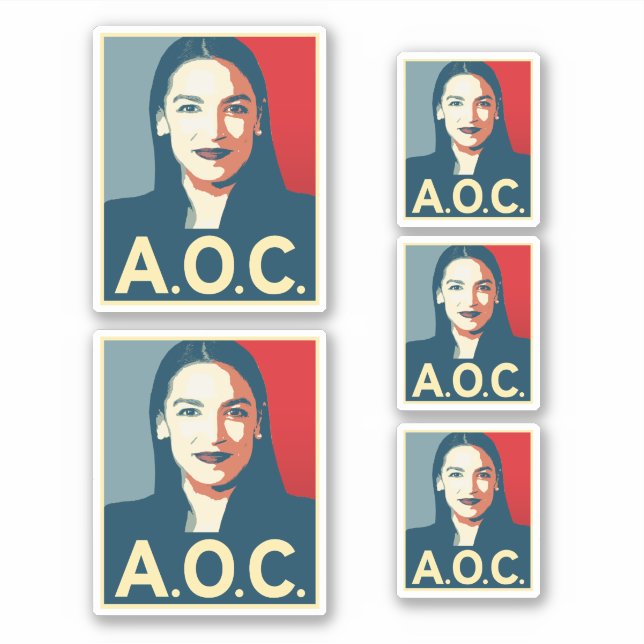 AOC Propaganda Sticker (Front)