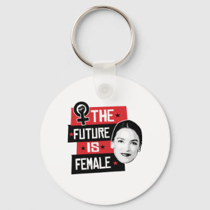 AOC The Future is Female Keychain