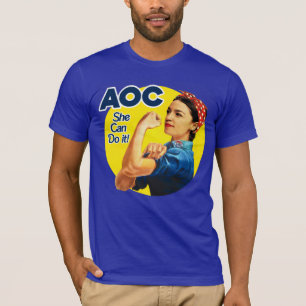AOC The Riveter: She can do it T-Shirt
