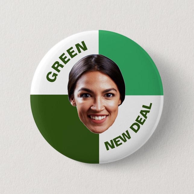 AOC's Green New Deal Button (Front)