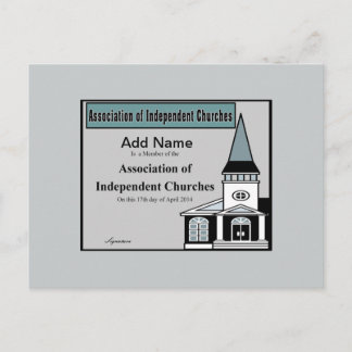 AofIC Membership Card