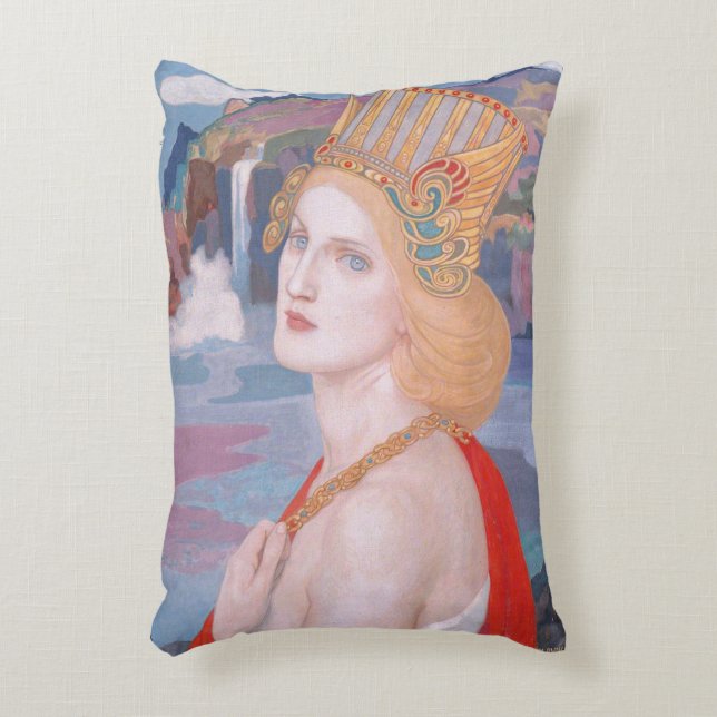 Aoife, c. 1914 by John Duncan Accent Pillow (Front(Vertical))