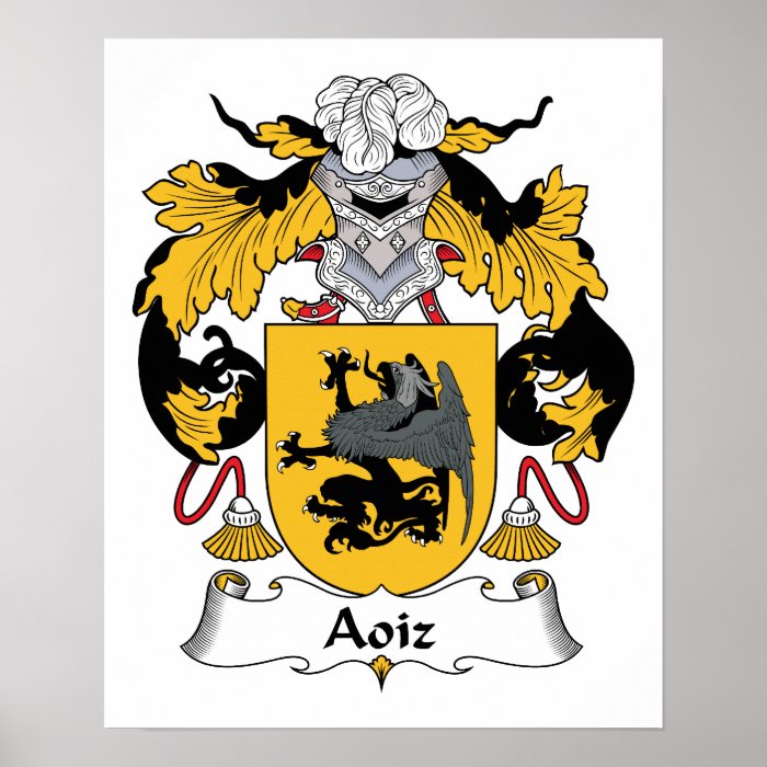 Aoiz Family Crest Print