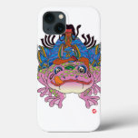 Aokimono. Ninja Tsukikage 忍者月景 iPhone 13 Case もう一つの日本アート ninja frog japanese 忍者 和風 イラスト 月 kimono 妖術 忍術