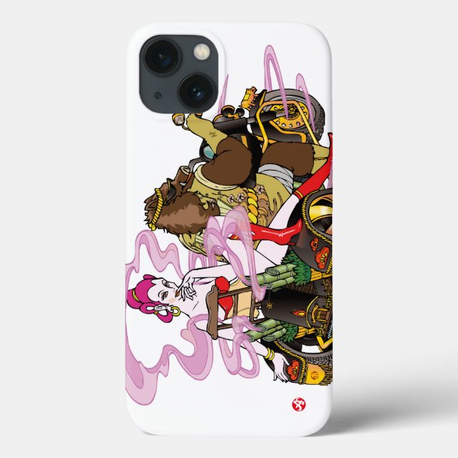 Aokimono. Wild boar Trike riders イノトライク Case-Mate iPhone Case (Back)