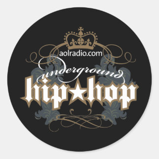AOL Radio - Underground Hip-Hop Classic Round Sticker
