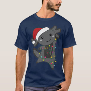 Aolotl Merry Christmas Fairy Lights Sweet Animals T-Shirt