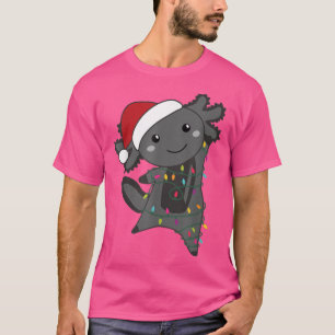 Aolotl Merry Christmas Fairy Lights Sweet Animals  T-Shirt