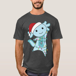 Aolotl Merry Christmas Fairy Lights Sweet Animals  T-Shirt