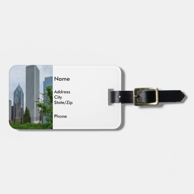 Aon And Two Prudential Luggage Tag (Front Horizontal)