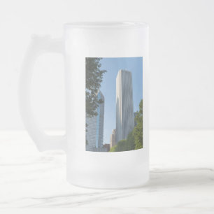 Aon Center Chicago Frosted Glass Beer Mug