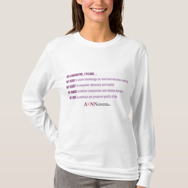 AONN+ Pledge Long Sleeve Tee (Front)