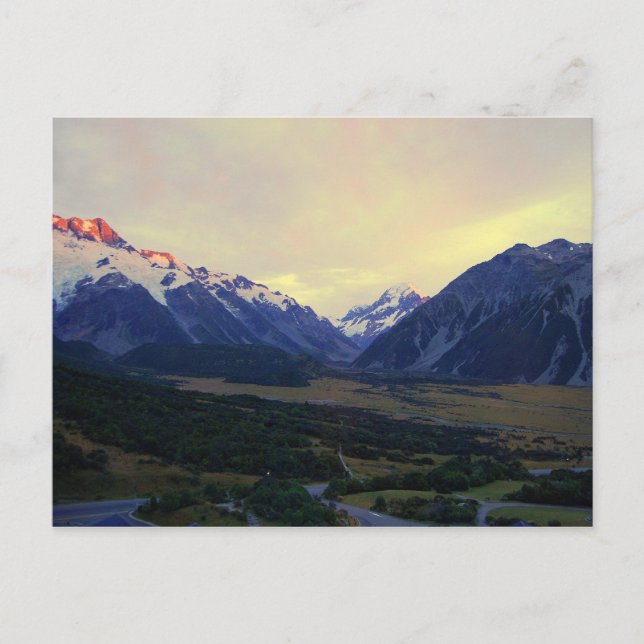 Aoraki Mount Cook at Sunrise, NZ Postcard (Front)