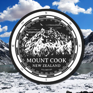 Aoraki Mount Cook - Canterbury New Zealand  Round Paper Coaster