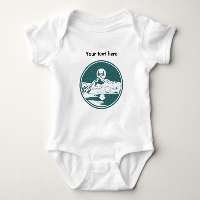 Aoraki Mount Cook NZ Baby Bodysuit (Front)
