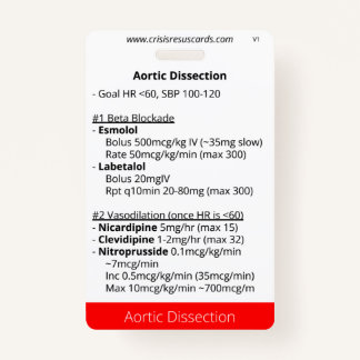 Aortic Dissection and Pulm Hemorrhage Badge